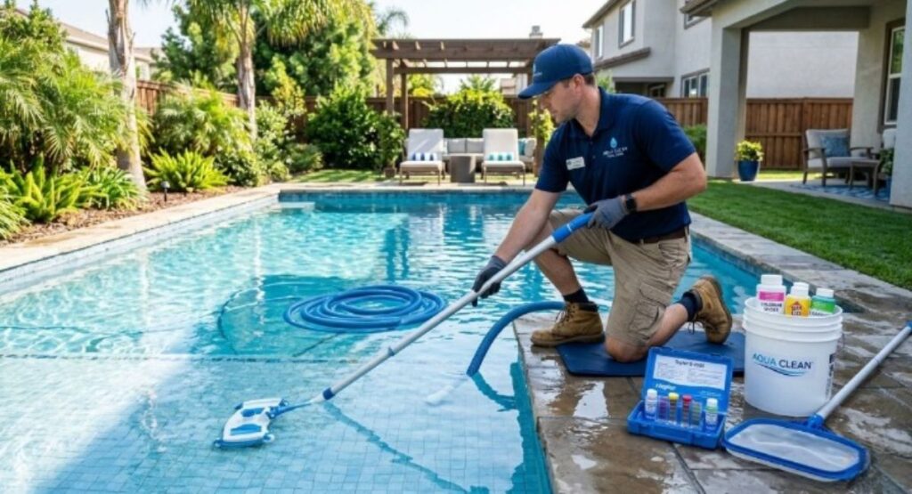 weekly pool maintenance routine for balanced pool water