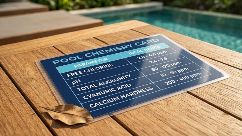 ideal pool chemistry chart to prevent eye irritation